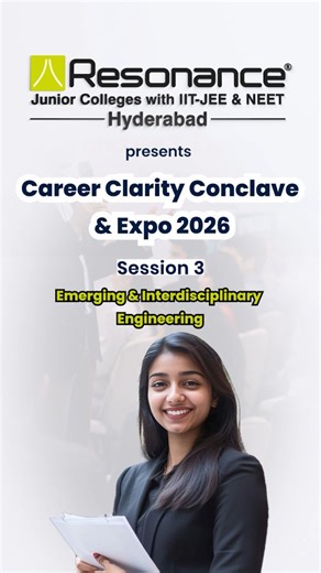 The traditional boundaries of engineering are fading. To succeed in the future workforce, students need to understand how different fields intersect. Join us for Session 2 of the Career Clarity Conclave & Expo 2026, where we dive deep into Emerging & Interdisciplinary Engineering. From AI-integrated systems to Bio-engineering, discover the paths that will define the next decade. 🚀 Empowering the next generation of IIT-JEE & NEET aspirants. #CareerClarity #ResonanceHyderabad #EngineeringFuture #