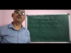 Mathematical Formulation of a LPP - BSc Statistics