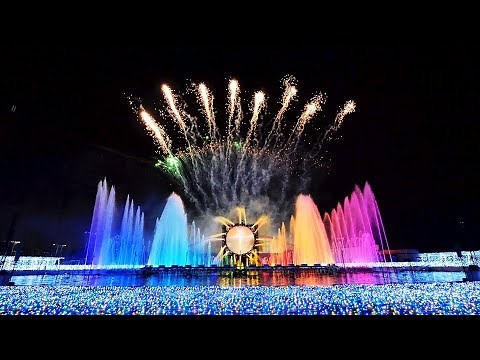 [4K] 2019.2.10よみうりランド 花火と噴水ショー「ラ・フォンテーヌ」