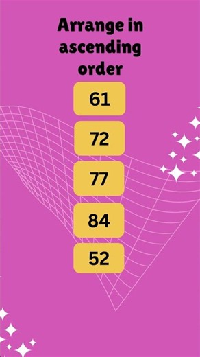 Ascending and descending Order (2 digit numbers) Example 2