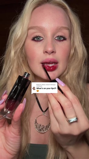 Replying to @Alicia | Seven Strong 2 coats of red lip stain, shade Enigma #timephoria #liptint #lipstain #redlips #lipcombo