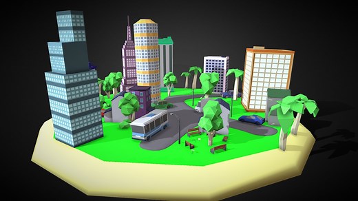 city roblox gameready assets - 3D model by berti_buchsbaum