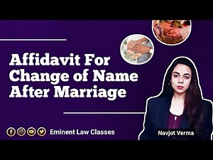 Affidavit For Change of Name After Marriage