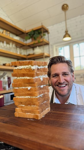 91K views · 640 reactions | Listen, I’m a dad to two boys so I’m always trying to figure out ways to feed them and their friends. Here’s my quick sandwich hack that’ll have you feeling like a speedy sandwich architect! #sandwichtower #foodhacks #recipes #quickrecipeideas | Curtis Stone | Facebook