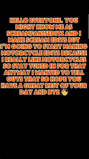 changing it up a bit but I will still make scream edits dont worry for you scream fans