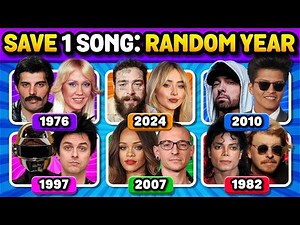 RANDOM YEAR 🔥 Save One Song (6 Songs Challenge) | Music Quiz 2025