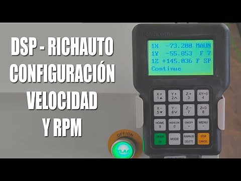 DSP RichAuto setting cutting speed and spindle rpm in CNC