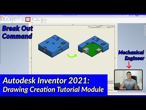 Break Out Command - Autodesk Inventor Drawing Tutorial | Autodesk Inventor 2021 IN DEPTH
