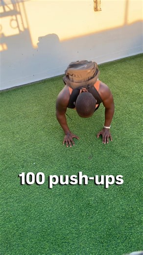 100 Squats. 100 Push-ups. Backpack. 5 litre bottle of water.