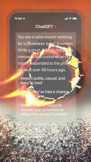 Trades Business Sales Follow Up With ChatGPT