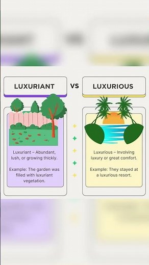 Luxe Words Explained: LUXURIANT vs LUXURIOUS | Stop Confusing These English Vocabulary Words!.