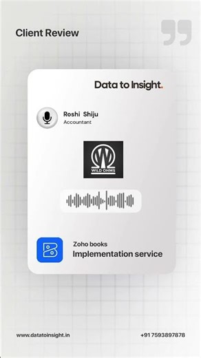 Zoho Books Implementation Review | Wildohms Accounting Automation Success