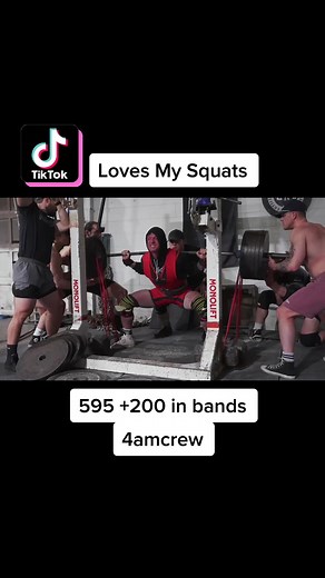 595 200 in bands…I have a #bodybuilding show May 7th & a #powerlifting meet May 8th so stay tuned for the prep. #squat #squatchallenge #meetprep #fyp #foryou #4amcrew @maxeffortmuscle