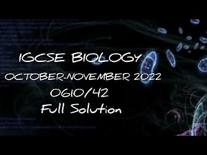 0610_w22_ms_42 Full Solution IGCSE 0610/42 Biology Paper 4 October November 2022 | IGCSE Paper