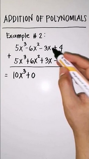 Addition of Polynomials - Ex.2 #shorts #shortvideo #polynomials #addition