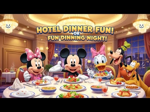 🐭🍴 Mickey Mouse and Friends Enjoy a Hotel Dinner | Fun Kids Animation 🌈