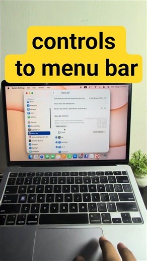 MAC add controls to menu bar #MacTips #macOS #AppleMac #MacTutorial #MenuBar