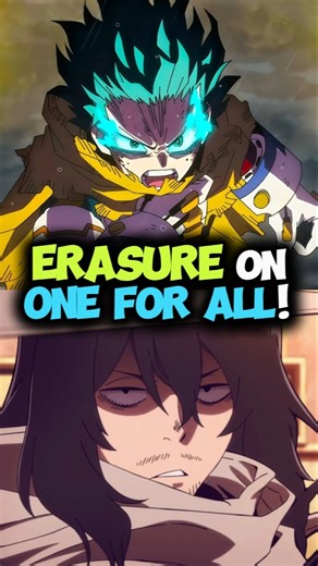 Can Aizawa's Erasure Work on Deku's One For All? #anime #manga #mha