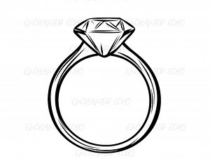 Diamond Ring SVG   PNG Set - Wedding Ring Outline Engagement Ring Clipart Bridal Jewelry Silhouette Proposal Svg Design Ring Silhouette Png - Etsy