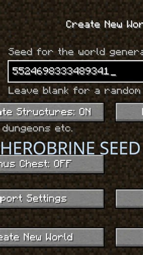 Herobrine Seed😂 #minecraft