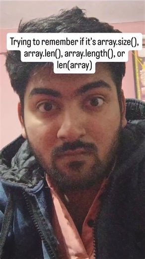 CactusAI on Instagram: "Read Here: Programming isn’t hard. Remembering which language wants which syntax is. Here is the precise mapping: Python → len(array) Java (arrays) → array.length (property, not a method) Java (ArrayList) → array.size() JavaScript → array.length C / C++ (raw arrays) → none of these You must track the size manually or compute it using sizeof. NumPy (Python) → array.size (total elements) or array.shape #fyp #computerscience #cs #python #viralreels"