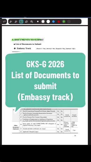 Global Korea Scholarship GKS-G 2026: Document Submission Guide