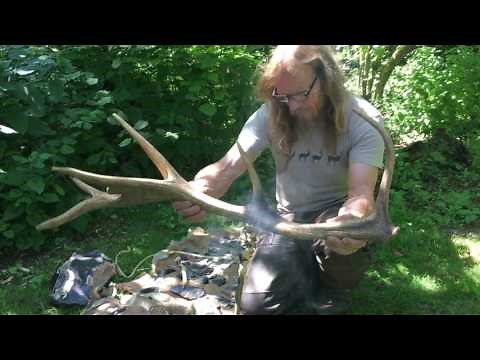 Making a Flint Knapping Soft Hammer from Red Deer Antler (Using Fire)