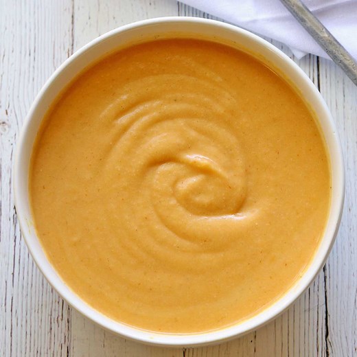 Butternut Squash Soup with Heavy Cream and Parmesan