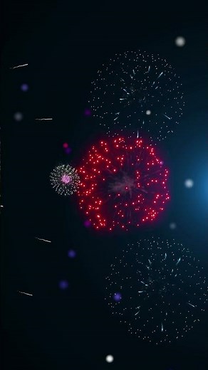 #4K Abstract Loop seamless of real #Fireworks Show #Explosion Background.