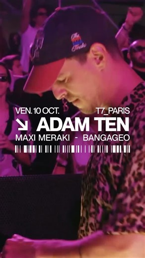 10/10 – ADAM TEN @adamten_ @maximeraki @bangageo_ Figure incontournable de la scène électronique, Adam Ten séduit par des sets imprévisibles et immersifs, joués dans les clubs et festivals les plus prestigieux au monde. Producteur reconnu, il enchaîne les succès avec plus de 15 titres classés Top 10 Beatport. Fondateur de son propre label Maccabi House, il confirme son statut d’artiste visionnaire et incontournable. Tickets on sale 💚 Link in bio | T7 Paris