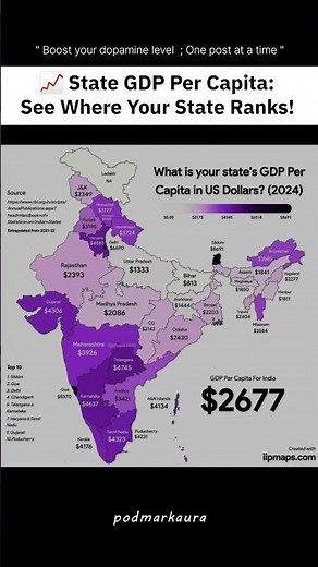 🇮🇳 India State GDP Per Capita 2024 | Which State Is the Richest?| Complete Economic Breakdown #shots
