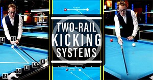 41K views · 188 shares | Two-Rail Kick Shots are actually pretty easy if you know the trick. In this video I did with PoolDawg.com I explain the two best aiming systems that work every time! One uses the diamonds and one with no math. Check it out! | Florian 'Venom' Kohler | Facebook
