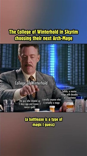The College of Winterhold in Skyrim choosing their next Arch-Mage! #skyrim
