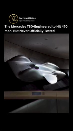 The Mercedes T80 was a masterpiece decades ahead of its time. Designed to smash the land speed record with a target of 470 mph, it was powered by a Daimler-Benz V12 aircraft engine cranking out over 3,000 horsepower. It was the most advanced land vehicle of its era… but it never hit the road. Follow @networkgains for more. Video Credits @ kaui.visuals #MercedesT80 #LandSpeedRecord #UnrealEngineering #CarHistory #InnovationUnfinished | Network Gains