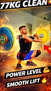 77KG CLEAN 💥 Full Power Lift! #weightlifting #cleanjerk #powerclean #powerlifting #strengthtraining