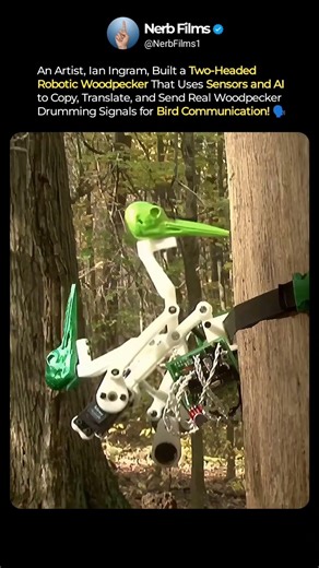 An Artist Built an AI Robotic Woodpecker That Translates Bird Signals 🗣️