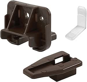 Slide-Co 223887 Drawer Track Guide and Glides – Replacement Furniture Parts for Dressers, Hutches and Night Stand Drawer Systems (2 Pack)