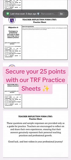 Enhance Your TRF with Practice Sheets