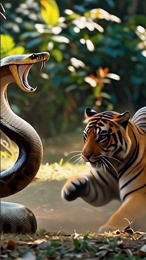Python vs Tiger: The Wildest Jungle Showdown Caught on Camera #tigerfight #snakefight