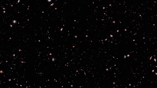 JW space telescope's view of 5000 galaxies in 4K 3D visualization