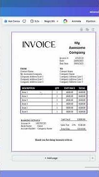 How To Customize a Canva Invoice Template, Beginner Lesson