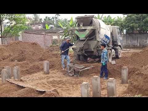 From Dirt to Solid Slab: 4-Bedroom House Foundation Time-Lapse | Mega Consutruction