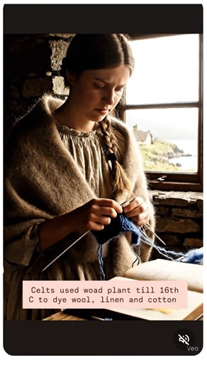 Indigo Amour By Seema Singh | Woad dyeing in Roman and Celt countries was laborious and time consuming. Till 16th C woad was using natural ingredients for fermentation... | Instagram