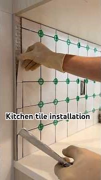 How to install tile in the kitchen #tile #diy #tiles #construction #home #kitchen