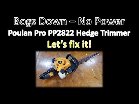 Fixing a Poulan Pro Hedge Trimmer [Clogged Spark Arrestor Screen, Spark Plug & Replacement Blades]