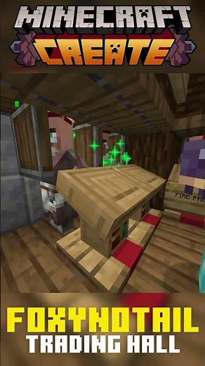 Villager Trading Hall Build Timelapse - Minecraft Create Mod #minecraft #minecraftbuilding