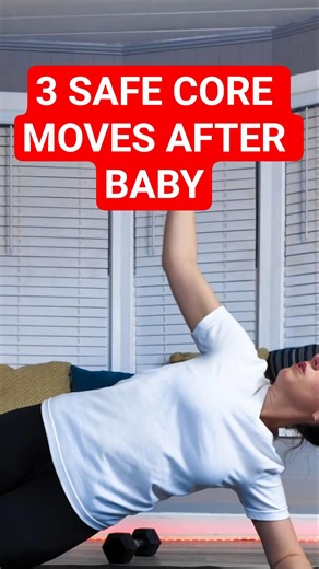 3 SAFE CORE MOVES AFTER BABY!😍 #homeworkout #postpartum #postpartumfitness #coreworkout #abworkout