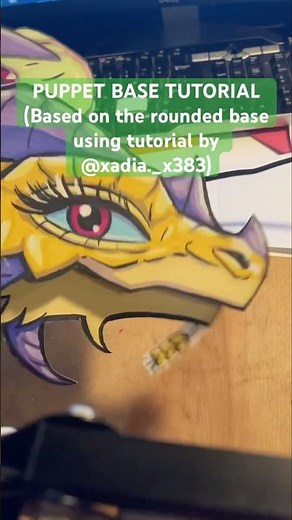 Rounded Puppet Base! Using tutorial by ‪@xadia._x383‬ ✨#dragon #dragonpuppets #puppeteer #tutorial