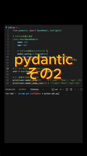 最強のデータバリデーションpydantic #python #programing #システム開発エンジニア part2