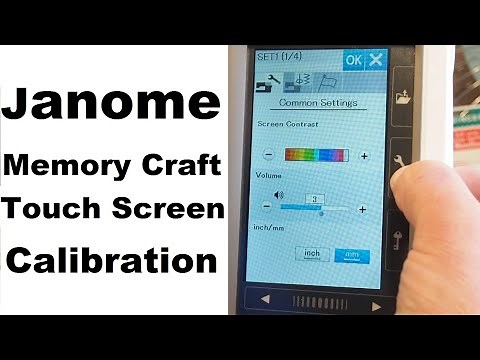 Janome Memory Craft Touch Screen Calibration (9400QCP)